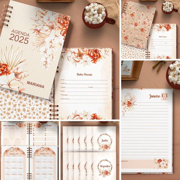 Arquivo Combo 4 Agendas 2026 e Permanente Floral Boho