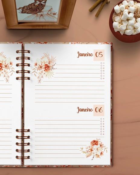 Arquivo Combo 4 Agendas 2026 e Permanente Floral Boho
