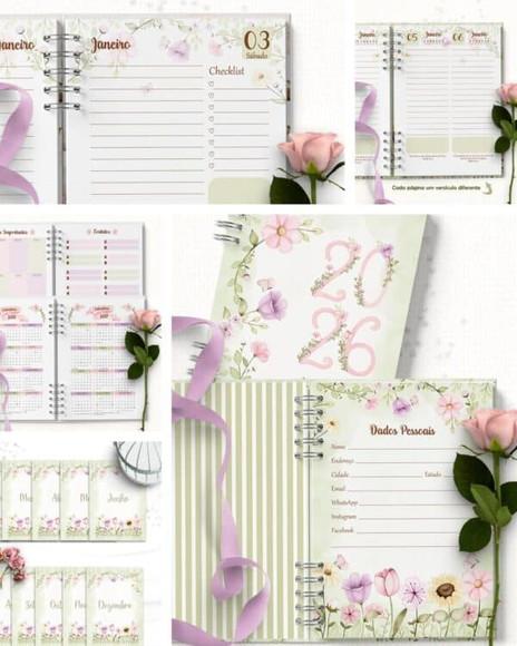 Arquivo Combo 8 Agendas 2026 e Permanente Floral