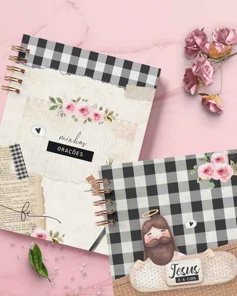 Arquivo Combo Fé com 19 Capas + Miolo Caderno Oração