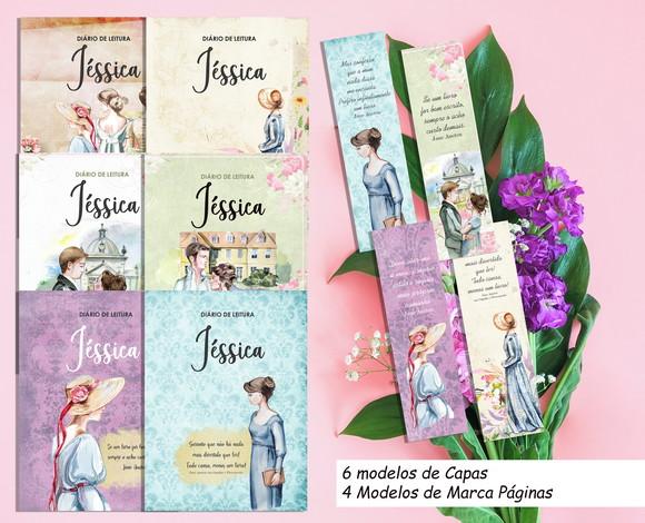 Arquivo Diário Leitura Jane Austen 6 Capas 4 Marca Páginas