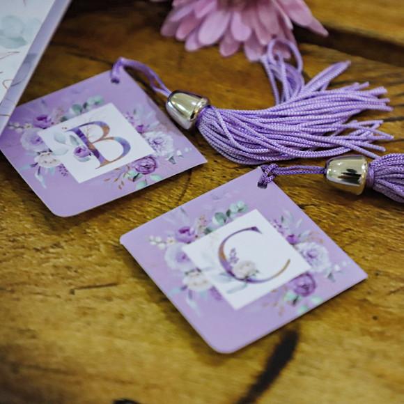 Arquivo Digital 26 Marca Páginas Alfabeto Coleção Violeta