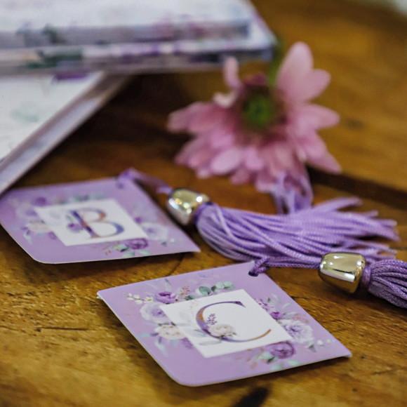 Arquivo Digital 26 Marca Páginas Alfabeto Coleção Violeta