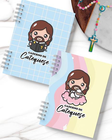 Arquivo Digital Caderno Catequese Cute e 8 Modelos de Capas