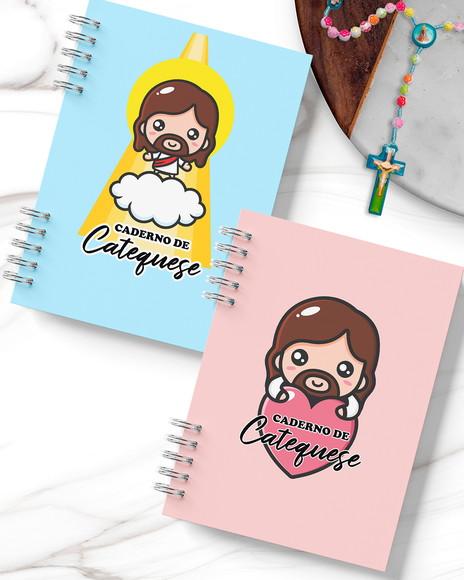Arquivo Digital Caderno Catequese Cute e 8 Modelos de Capas