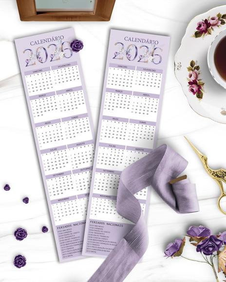 Arquivo Digital Kit Calendários Coleção Violeta 2026