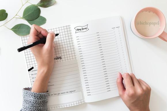 Arquivo Digital Planner Literário Diário de Leitura