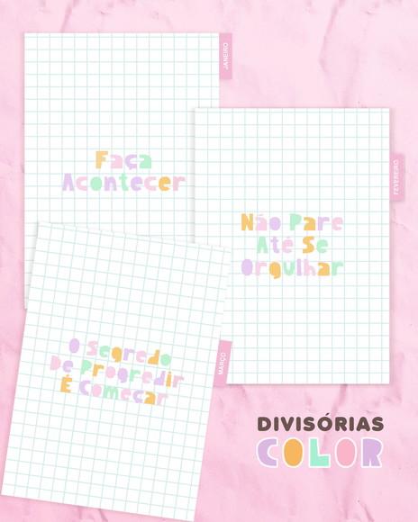Arquivo Divisórias Color com Abas Janeiro a Dezembro