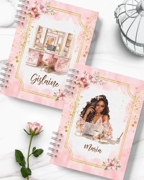 Arquivo Kit 12 Capas e Miolo Pautado Coleção Glamour