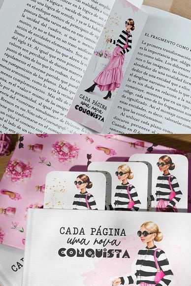 Arquivo Kit 20 Marca Páginas Coleção Fashion Girl