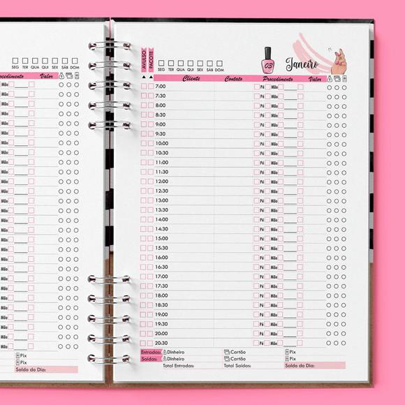 Arquivo Kit Agenda Permanente Manicure e Controle de Pacotes