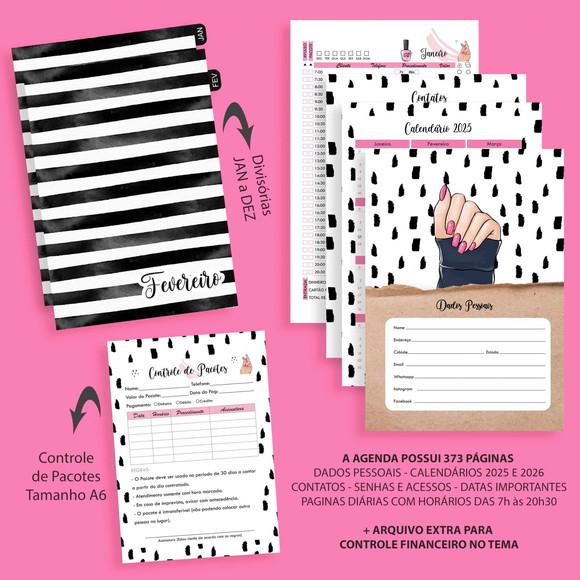 Arquivo Kit Agenda Permanente Manicure e Controle de Pacotes