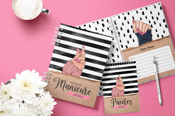 Arquivo Kit Agenda Permanente Manicure e Controle de Pacotes