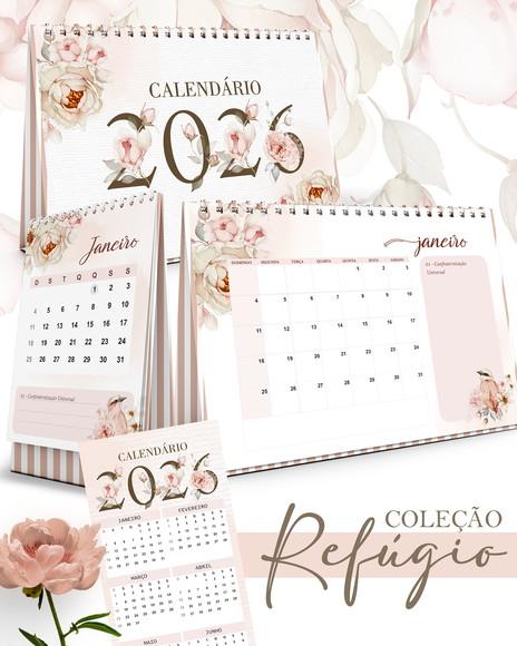 Arquivo Kit Calendários 2026 de Mesa A5 A6 Refúgio