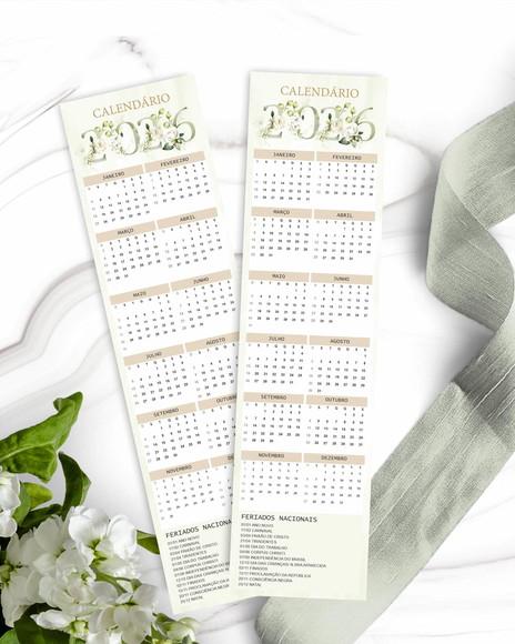 Arquivo Kit Calendários de Mesa 2026 Coleção Rosas Branca