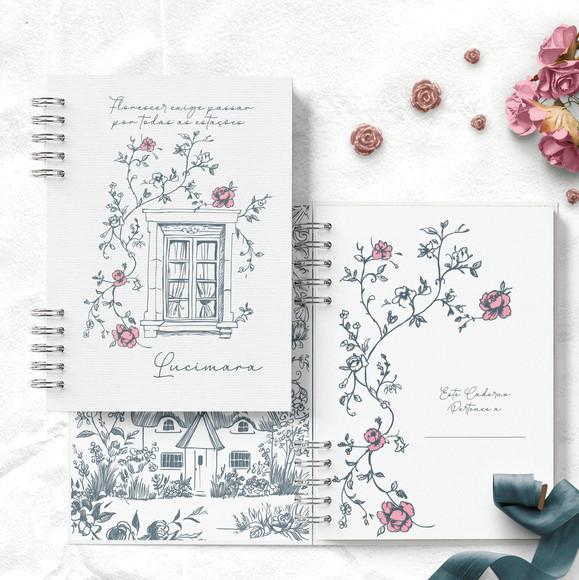 Arquivo Kit Capas e Miolo Pautado e com Versículos Violeta
