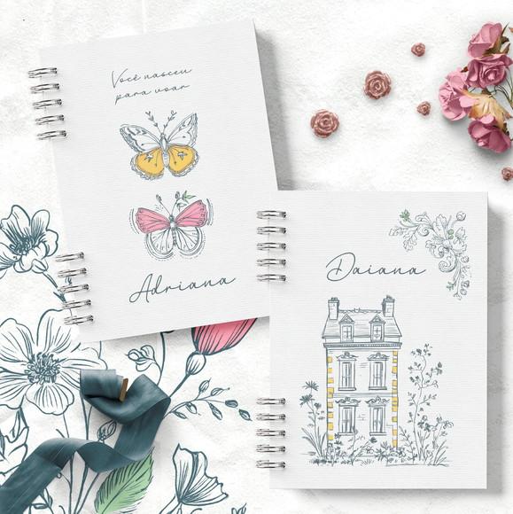 Arquivo Kit Capas e Miolo Pautado e com Versículos Violeta