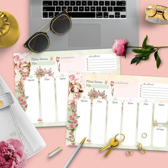 Arquivo Kit Desk Planners Doce Infância