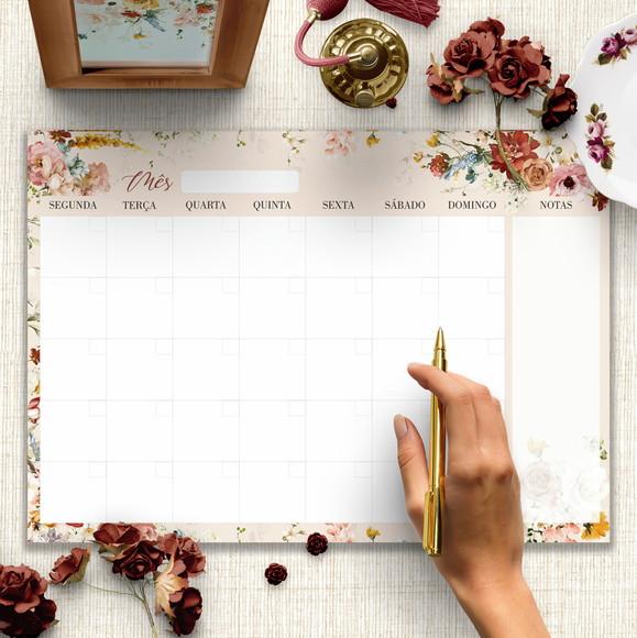 Arquivo Kit Desk Planners e Bloquinhos Coleção Garden