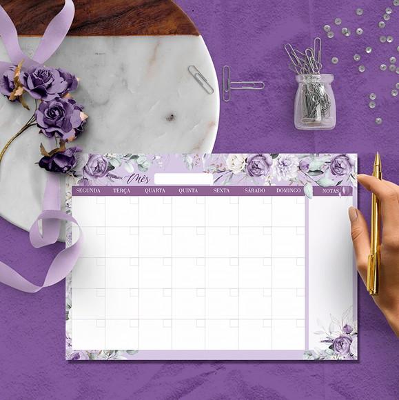 Arquivo Kit Desk Planners e Bloquinhos Coleção Violeta