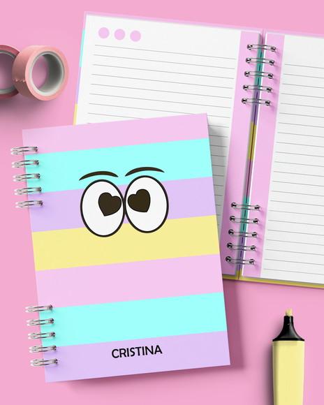 Combo 10 Capas e 4 Miolos Caderno Coleção Carinhas