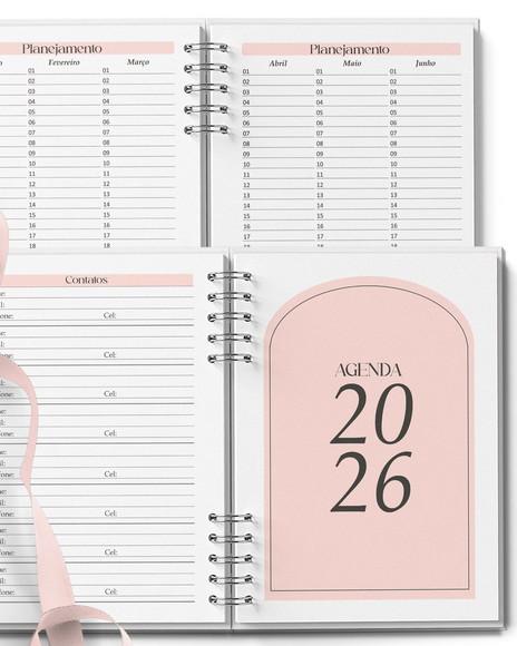 Combo 16 Agendas Femininas Neutras Permanente e 2026