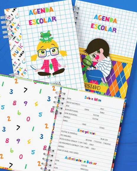 Combo 13 Capas e Miolos Agendas Escolares 2025 e Permanente