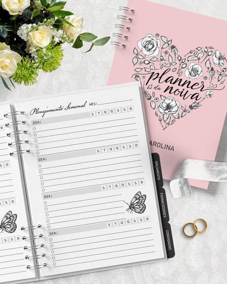 Combo 30 Capas e Miolo Planner da Noiva A5