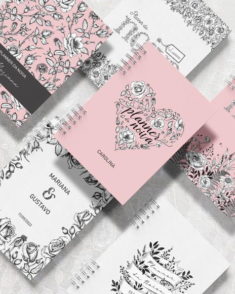 Combo 30 Capas e Miolo Planner da Noiva A5