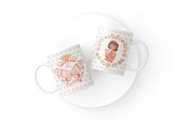 Combo Dia das Mães 14 Arquivos Álbum Caderno Receitas Caneca