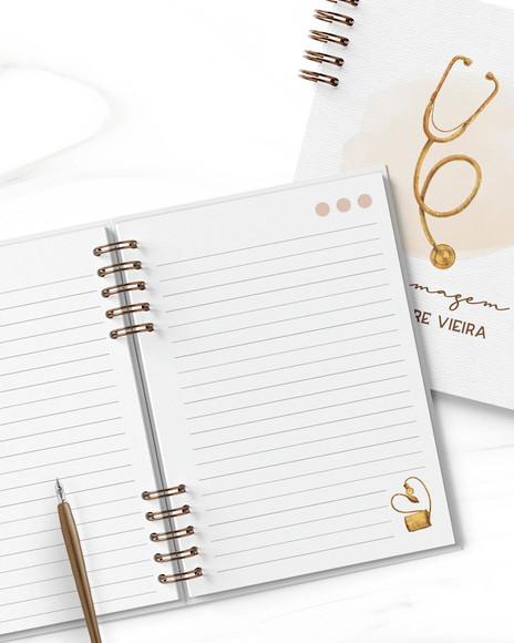 Kit Capas Caderno Agenda Medicina  Enfermagem