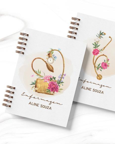 Kit Capas Caderno Agenda Medicina  Enfermagem