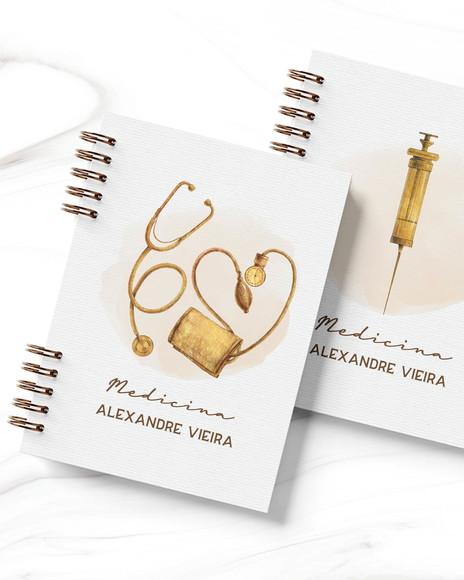 Kit Capas Caderno Agenda Medicina  Enfermagem