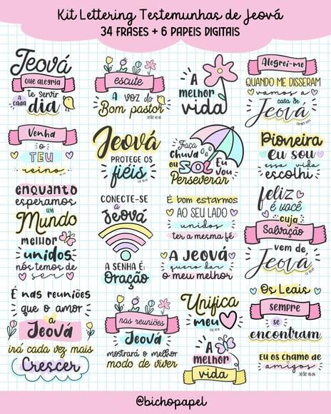 Kit Digital Frases Testemunhas de Jeová - Jw