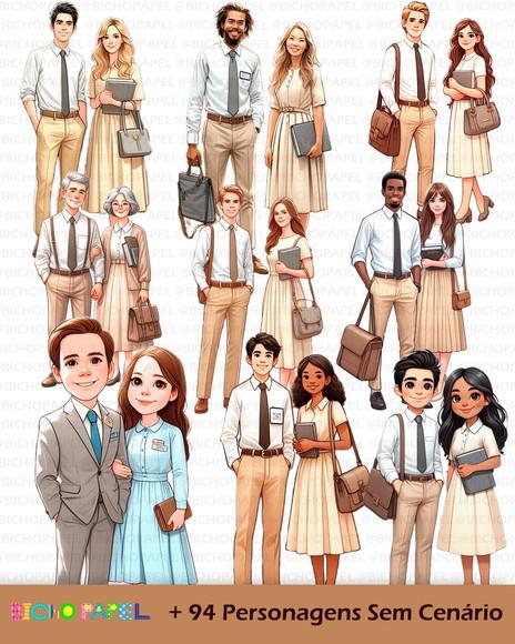 Kit Digital Ilustrações Casais Jw