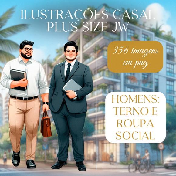 Kit Digital Ilustrações de Casais Jw Plus Size