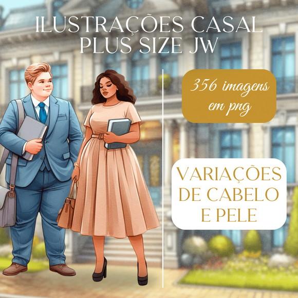 Kit Digital Ilustrações de Casais Jw Plus Size
