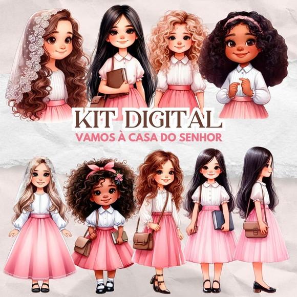 Kit Digital Ilustrações Vamos à Casa do Senhor