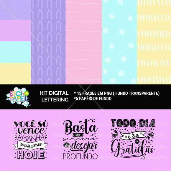 Kit Digital Lettering Frases Motivacionais