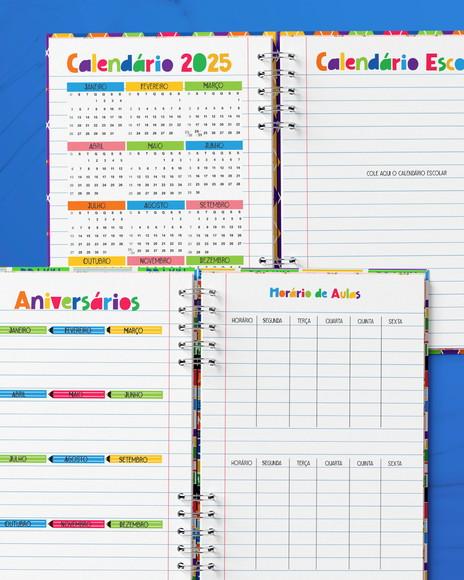 Miolo Agenda Escolar Permanente 2 Dias Por Página