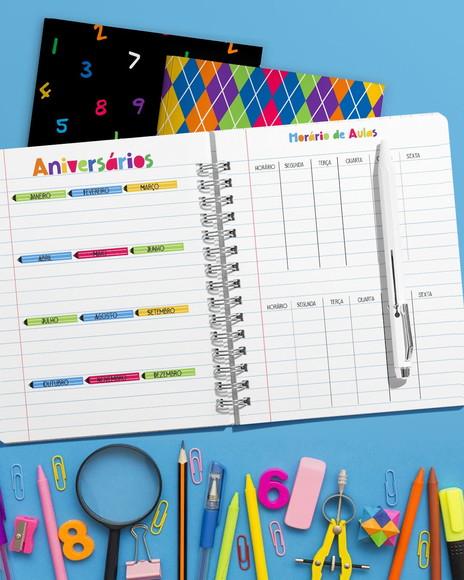 Miolo Agenda Escolar Permanente 2 Dias Por Página