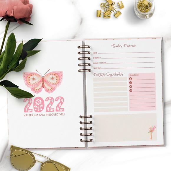 Miolo Agenda Permanente Borboletas (não É Envio Por Correio)
