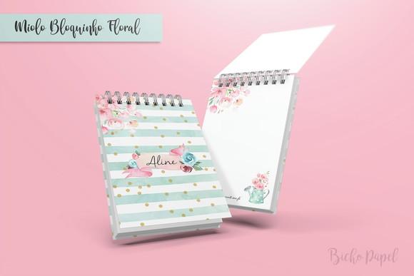 Miolo Bloquinho A6 Floral (O ENVIO É POR LINK)