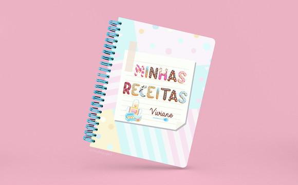Miolo Caderno de Receitas A5 Candy Color - Arquivo Digital