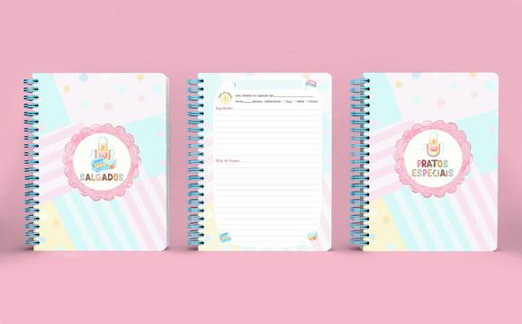 Miolo Caderno de Receitas A5 Candy Color - Arquivo Digital