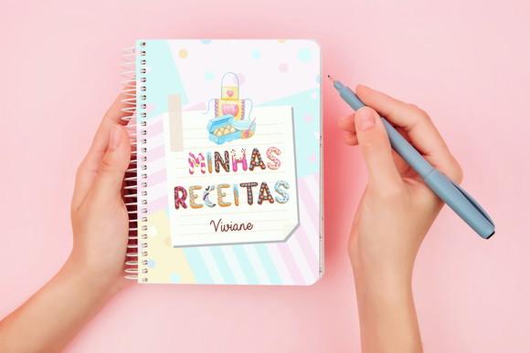 Miolo Caderno de Receitas A5 Candy Color - Arquivo Digital