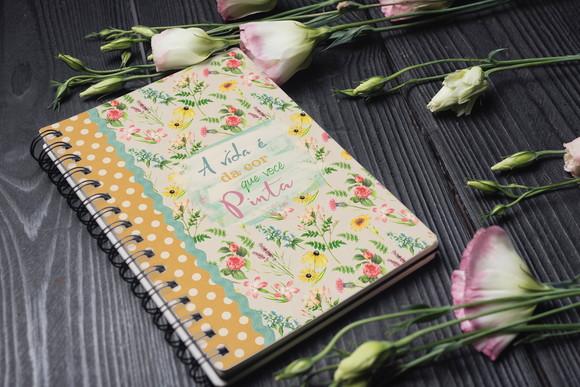 Miolo Caderno floral A5 Vintage(O ENVIO É POR EMAIL)