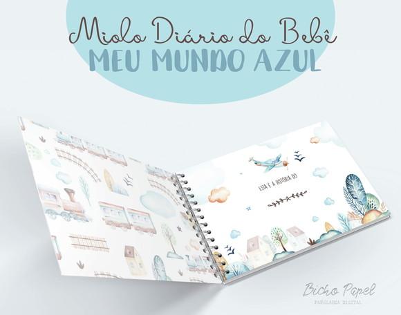 Miolo Digital Diário Meu Mundo Azul - A5