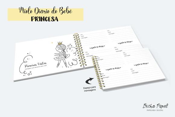 Miolo Digital Diário do Bebê Princesa - A5