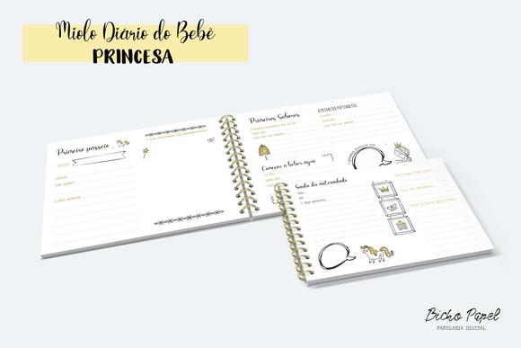Miolo Digital Diário do Bebê Princesa - A5